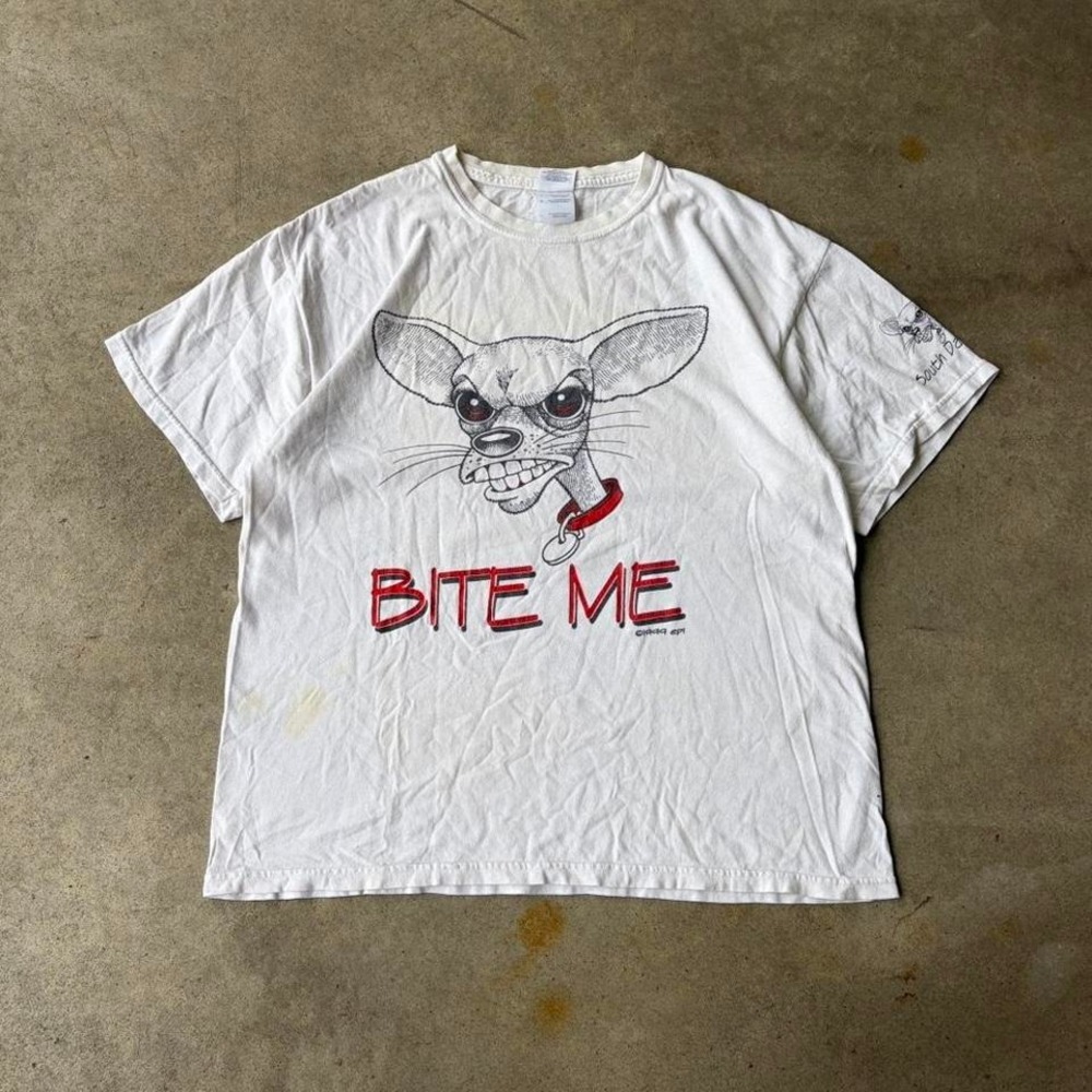 1999 "bite me" gamer tee